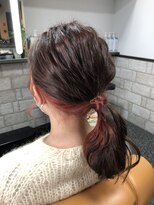 櫛の屋浜口店 ローズ インナーカラー 《ラムネhair ヒサマツマユミ》