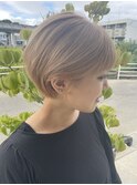 【フープヘアー】ハイトーンカラー_ミニボブ