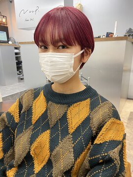 ヌープヘアーアイス(NUUP.hair ici) ピンクパープル × ハンサムショート