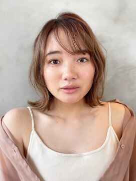 ヘアーラウンジ エゴ(Hair Lounge EGO) ヌーディーカラー ナチュラルこなれミディ