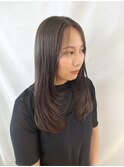 顔まわりレイヤー、柔らかベージュ