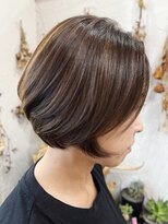 ヘアスタジオ ブリエ(HAIR STUDIO BRILLER) 2023 前下がりエレガント ショート ×ナチュラルブラウン