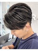 八王子/八王子駅/ハイライトメッシュ/センターパート/眉毛/men's