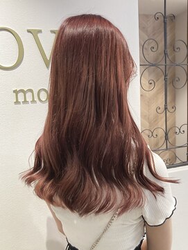 ラビスモア(Lovis moa) 切りっぱなしボブ/ピンクブラウン/エアリーロング/美髪のススメ