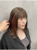 インナーカラー イヤリングカラー ピンクインナー