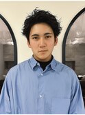 スパイキーショートピンパーマニュアンスパーマベリーショート