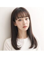 ウィリーベル 沖縄(WILLIE BELLE)&nbsp;柔らかかグレージュバング