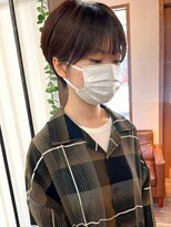 トレヘアー 京都 烏丸(tRe hair)&nbsp;アッシュブラック　マッシュショート