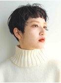 マッシュショート/グレイブラウン