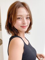 前髪 ネビージュ ボブルフ 黒髪 ワンレン 小顔 "