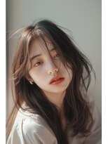 ラナ 新宿(lana)&nbsp;ミディアム/センター/シースルーバング/【lana hair新宿】