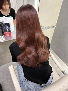 アヴァンス 西田辺(AVANCE.) レイヤーカット/韓国風/コテ巻き/チェリーレッド/髪質改善カラー