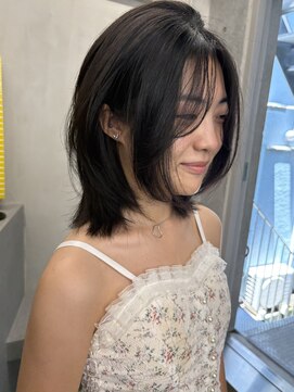 キーチェ 梅田中崎町(keych) レイヤーカット/髪質改善/オリーブベージュ/前髪カット