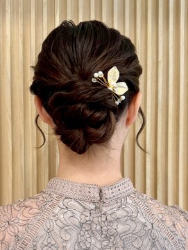 ヘアアレンジメント ボガスティーズ 溝の口店(Hair arrangement Vogusty's) ルーズアップ/シニヨン/まとめ髪/参列ヘア