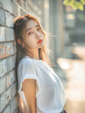 プラス ファースト ヘア(Plus 1st) ニュアンスハーフアップ×ロング