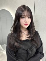 オニキス(ONYX)&nbsp;C132韓国レイヤーハッシュカットチョコブラウン表参道