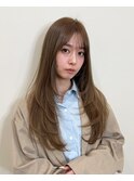 石原和樹　セミロングレイヤー/ミルクブラウン/レイヤーカット