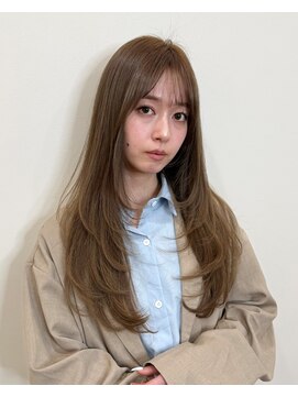 サク 田町芝浦(Sac.) 石原和樹　セミロングレイヤー/ミルクブラウン/レイヤーカット