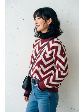 コートフィールエー(CO_T feel.a) 大人可愛いを格上げ♪艶髪暗髪カラー×愛され弾力ウェーブ