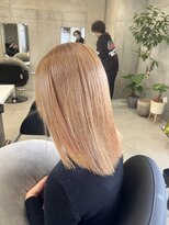 シェノン 近鉄奈良店(CHAINON)&nbsp;ワンホンレイヤー/ミルクティーブロンド/ダークブルー/近鉄奈良