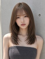 ユーフォリア 渋谷グランデ(Euphoria SHIBUYA GRANDE)&nbsp;ヘーゼルベージュミディアムレイヤー前髪カット