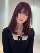 オモチャ 銀座(OMOCHA)&nbsp;ボルドーカラー/韓国レイヤーカットミディアム