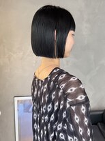 マイル 渋谷(mile)&nbsp;ボブ/ブルーブラック/ブリーチなし/顔周りカット/レイヤー/渋谷