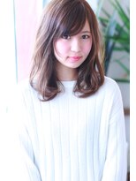 ラファンジュ ヘアー クレオ(Rohange hair Creo)&nbsp;【Creo】フェミニンカールミディ#フォギーベージュ#小顔#前髪