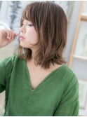 *mod's越谷*外ハネx斜めバング*アシンメトリーくびれセミディct2