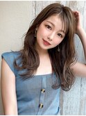 アフロート矢田菜津紀　ブラウンカラーセミロング　似合わせ