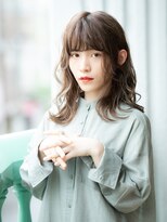 ティメレ 神戸三宮(Timere)&nbsp;ワイドバングフリンジウェーブ×グレージュ【Timere神戸三宮】