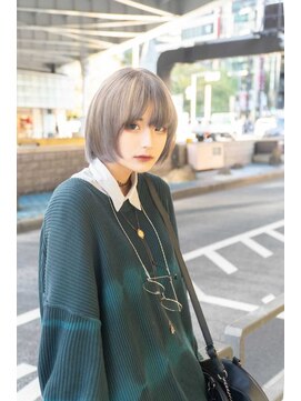 オブヘアーギンザ(Of HAIR GINZA) 透明感グレージュ×ブルーインナーカラー