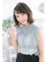 ミック 日暮里店(miq) ツヤ感チャコールグレーセミウェットシースルーバングa1