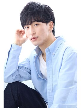 マルシェ(marche) ビジカジウルフショートマッシュ黒髪暗髪サイドバング短髪パーマ