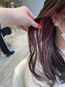 アヴァンスアンス 広島袋町店(AVANCE.ens) インナーカラー ピンク