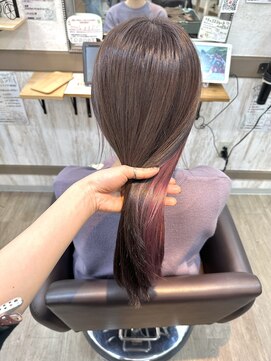 ヘアーリゾートガーデンバイトロント 船橋法典店(Hair Resort Garden by Toronto) ベージュブラウン×インナーピンク【船橋、西船橋、新船橋】