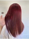 ダブルカラー必須☆レッドカシスカラー＋髪質改善トリートメント