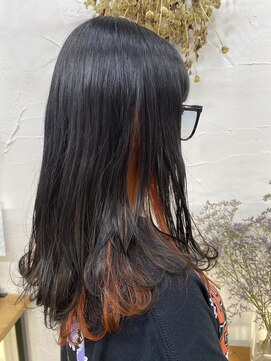 アドア ヘアーステージ 黒×オレンジカラー