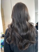 桑名ロングレイヤーカットロングヘアピンクブラウンカラー韓国