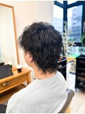 【メンズ★大名】緩めツイストスパイラルパーマ×ウルフスタイル
