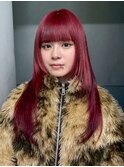 ロング顔周りレイヤー韓国ヘア美髪_ba550801