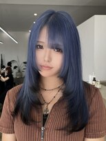 ノートエートル 西金沢(Nought etre)&nbsp;ネイビーブルー×エンドカラー10代20代30代デザインカラー