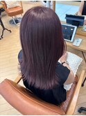 "ピンクカラー" 透明感ブリーチなしピンク