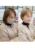 【３０代４０代５０代】大人女性大人気くびれショート／オン眉
