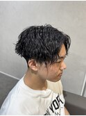 ツイストスパイラル/センターパート/メンズパーマ/S