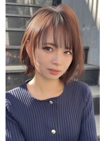 リークフー(Ree cu fuu)&nbsp;外ハネボブレイヤーミディ透明感カラー冬カラー