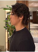 メンズパーマ サーフカール メンズロング カーリーヘア