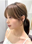 サイドバング顔周りカット