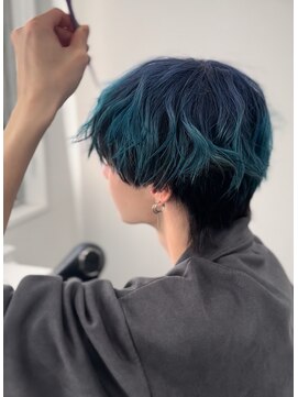 イロウ 山口どうもん店(IROW) シアンカラー×ブルー グラデーションカラー
