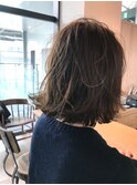 【mighty】グレージュ×切りっぱなしBOB